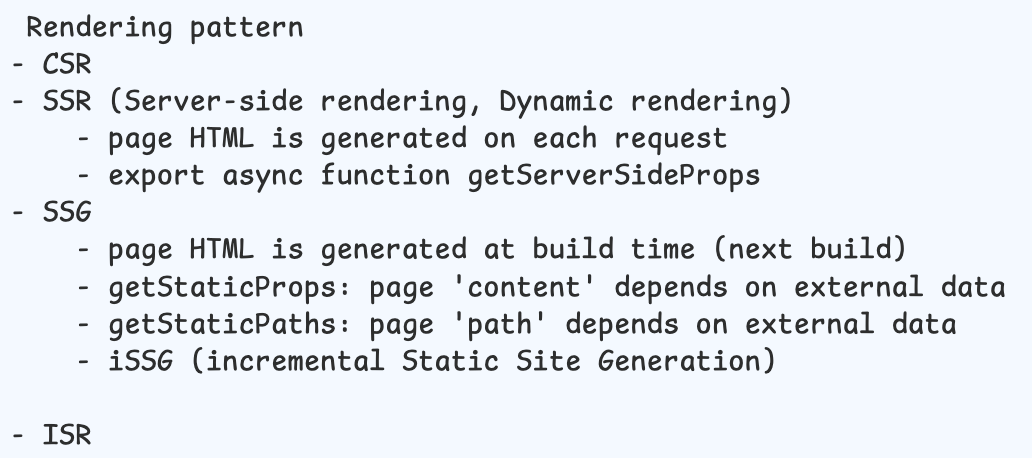 Rendering Patterns